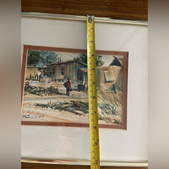 SHANTY TOWN by Erin O’Dell Watercolor Framed Original Art Artwork Arizona Artist - Picture 9 of 9